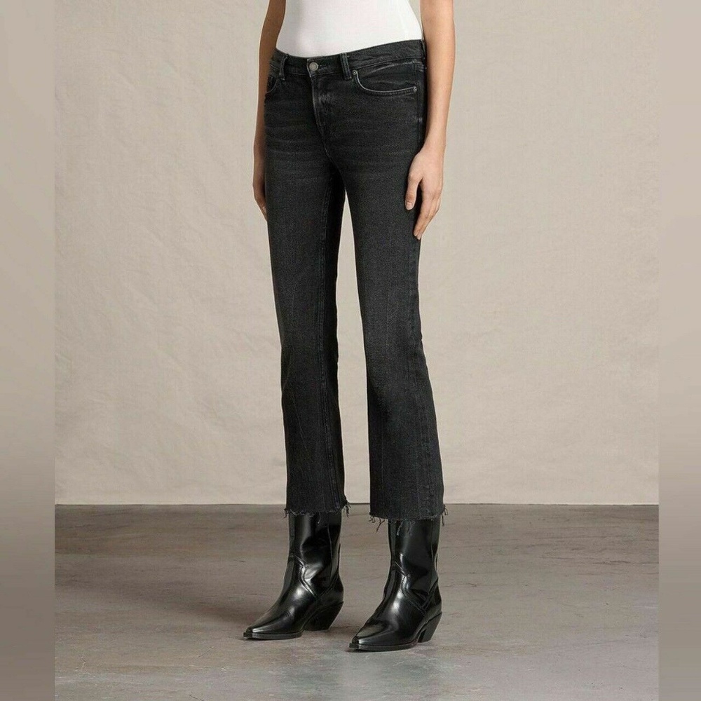 All Saints Black Ankle & Cropped Jeans